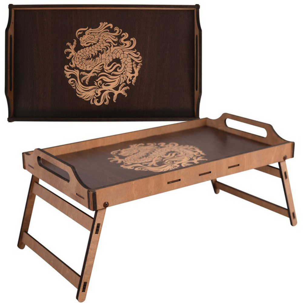 Поднос на ножках 30*50*7,5см «Лунный Дракон»