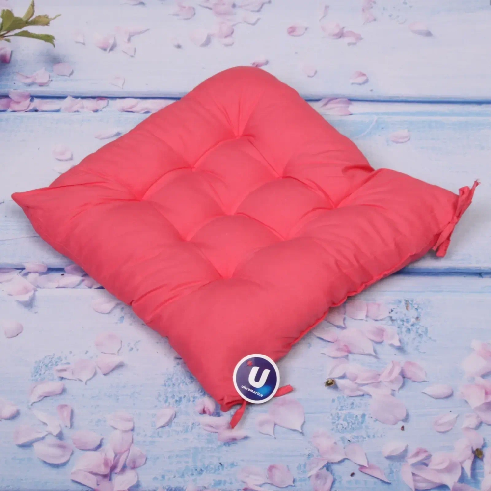 Сидушка на стул 40*40см «ИДЕА» цвет розовый