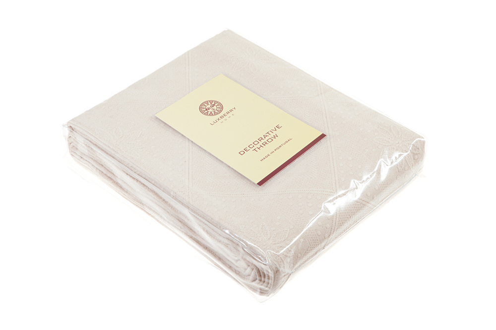 Покрывало 240х260 Luxberry Lana экрю Португалия фото