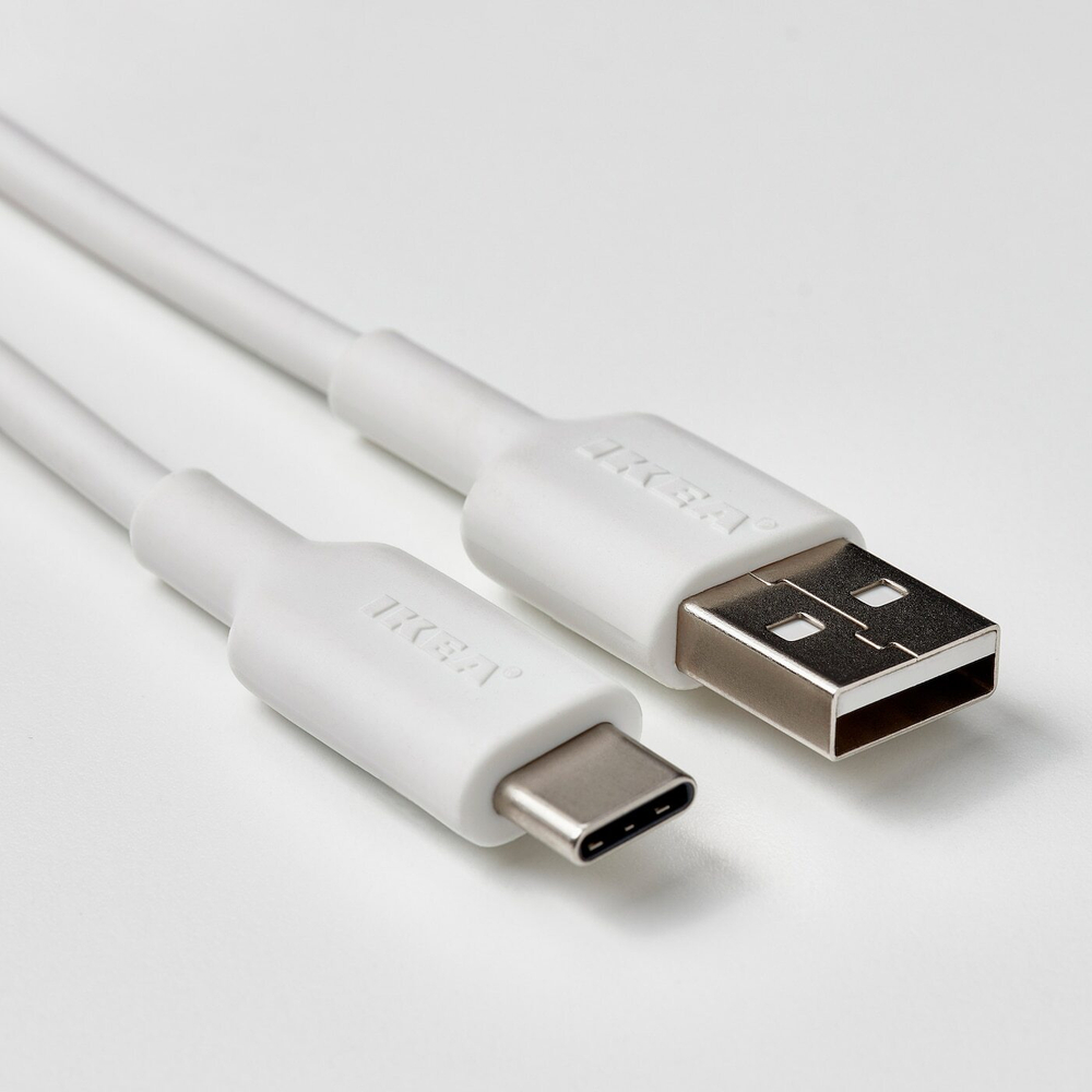 IKEA SITTBRUNN  (ИКЕА СИТТБРУНН)  -  USB-A - USB-C, белый, 2 м