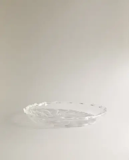 ZARA HOME РЕЛЬЕФНАЯ КРУГЛАЯ МЫЛЬНИЦА, ПРОЗРАЧНЫЙ