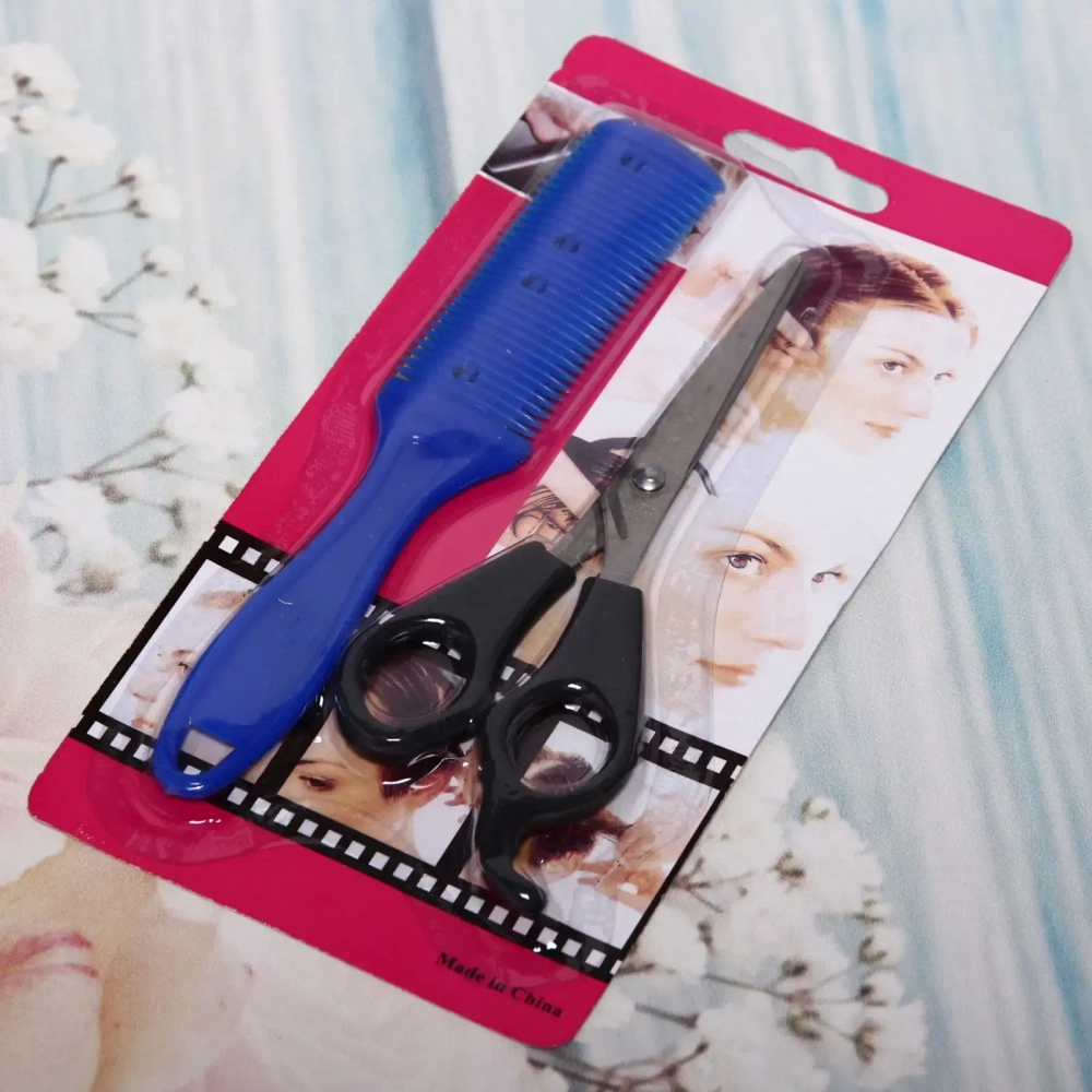 Ножницы для стрижки волос с филировкой «Barber», прямые, 16,5см