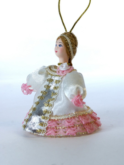 Кукла-подвеска Дама в бальном платье.