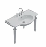 Консоль с раковиной GLOBO Paestum PA075.BI 110 с 3 отверстиями