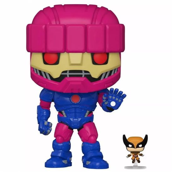 Фигурка Funko POP! Bobble Marvel X-Men Sentinel with Wolverine (Exc) 10" (1054) 66636