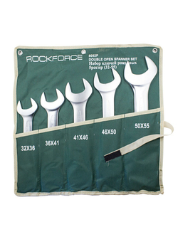 Набор ключей рожковых 5 пр. (32x36,36x41,41x46,46x50,50x55мм), на полотне RockForce##Rock FORCE RF-5052P