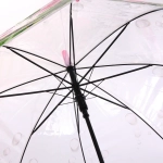 Зонт-трость женский купол «Цветы», 8 спиц, цвет микс, d-80см, длина в слож. виде 82см