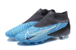 Бутсы Nike Phantom GX Elite FG (Черный+голубой)