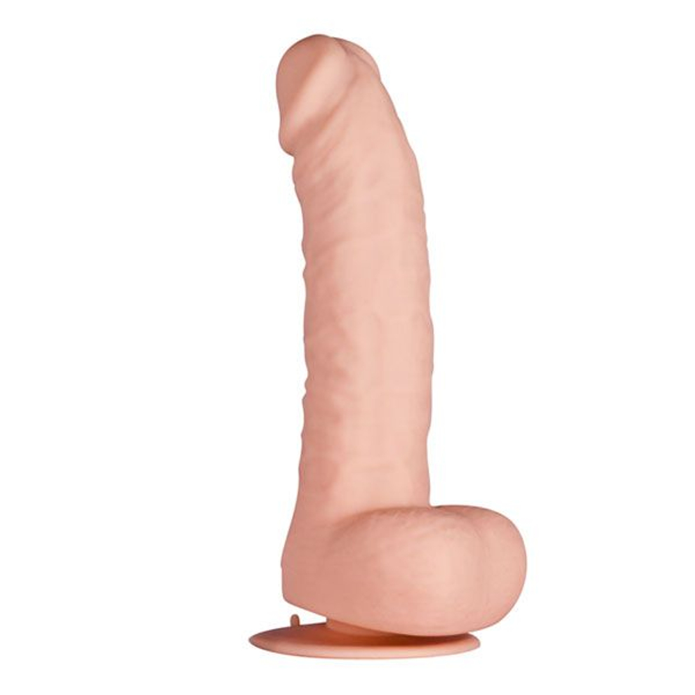 Телесный фаллоимитатор PURRFECT SILICONE DELUXE DONG 8.5INCH - 21 см. (Цвет: телесный)