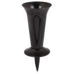 Ваза под срезку Д129мм, В320мм (с колышком) (черный)