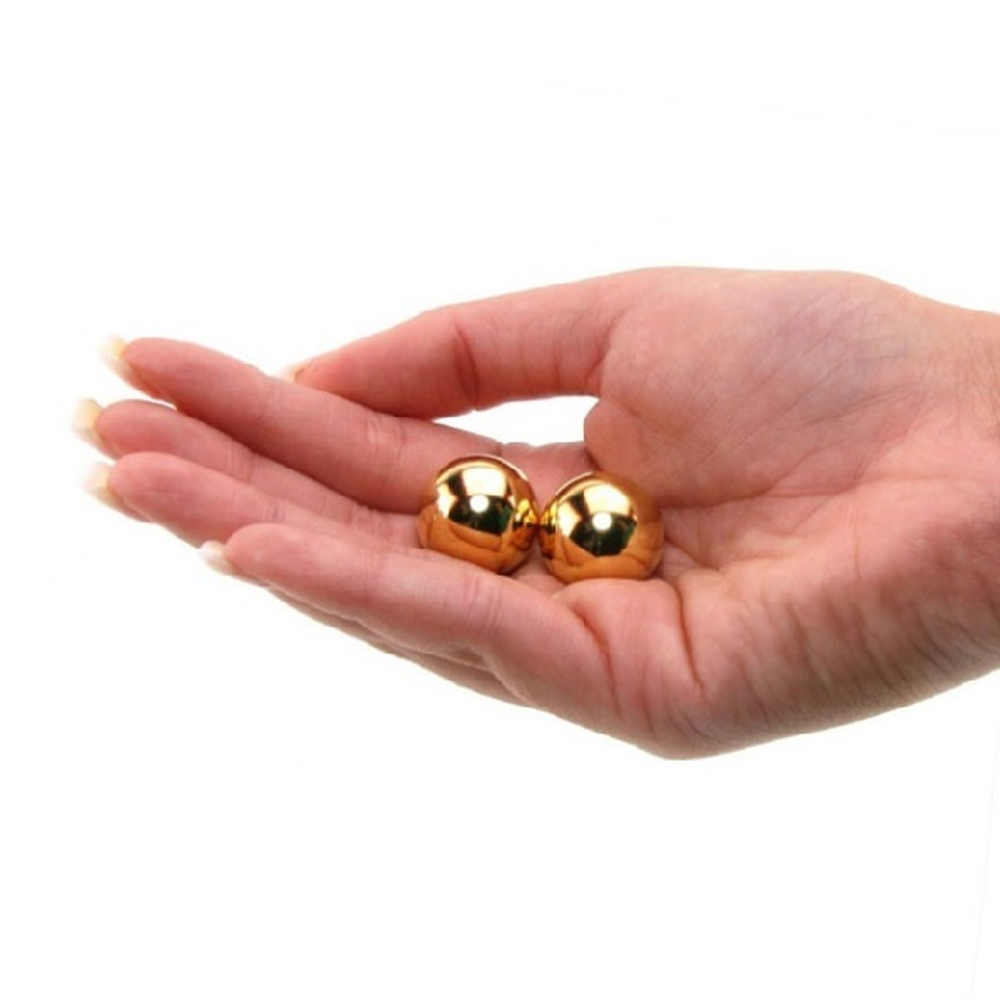 Вагинальные шарики с золотым покрытием 24К CG Gold Plated Pleasure Balls