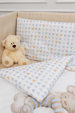 КПБ детский поплин Lappetti 3076 Мышки на облаке голубой