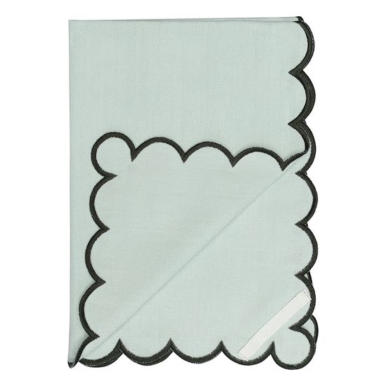 Набор кухонных полотенец с контрастным кантом зеленого цвета из коллекции trendy ruffles, 50х70 см