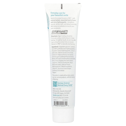 Biocidin Botanicals, Dentalmin Pro ™, реминерализующая зубная паста, со свежей мятой, 100 мл (3,4 унции)
