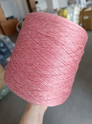 Хлопок 100% с люрексом - розовый - 500гр - 100гр/500м