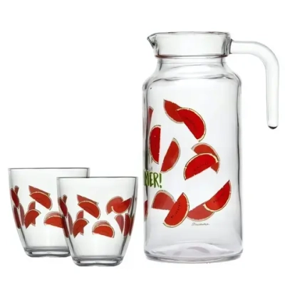 Набор питьевой 7 предметов «Арбуз» кувшин 1300мл, стакан 6шт 285мл 95972BD