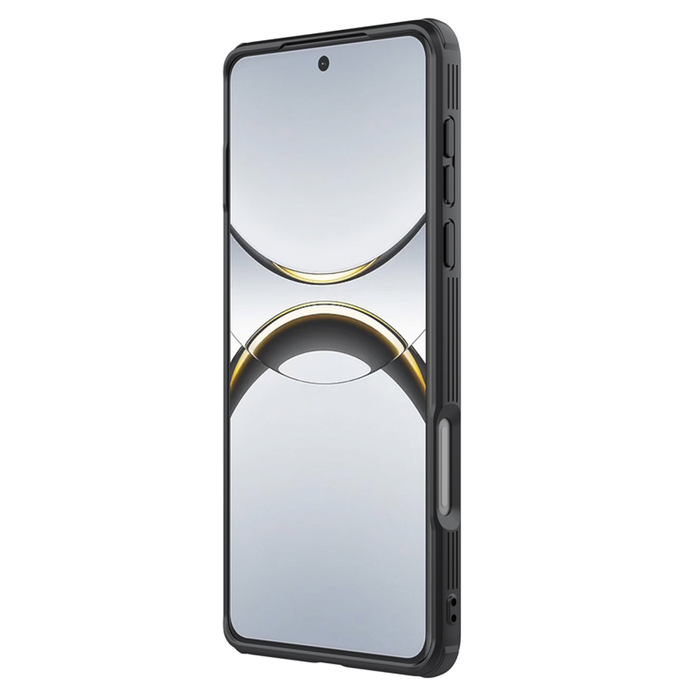 Чехол прозрачный тонированный (Transparent Black) от Nillkin с металлической крышкой и MagSafe на OPPO Find X8 Pro, серия CamShield Prop Magnetic Case