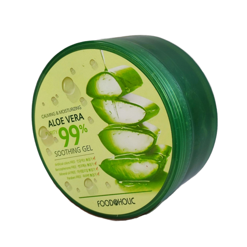 FOODAHOLIC Гель увлажняющий для лица и тела с алоэ CALMING & MOISTURIZING ALOE VERA 99% SOOTHING GEL успокаивающий 300 мл