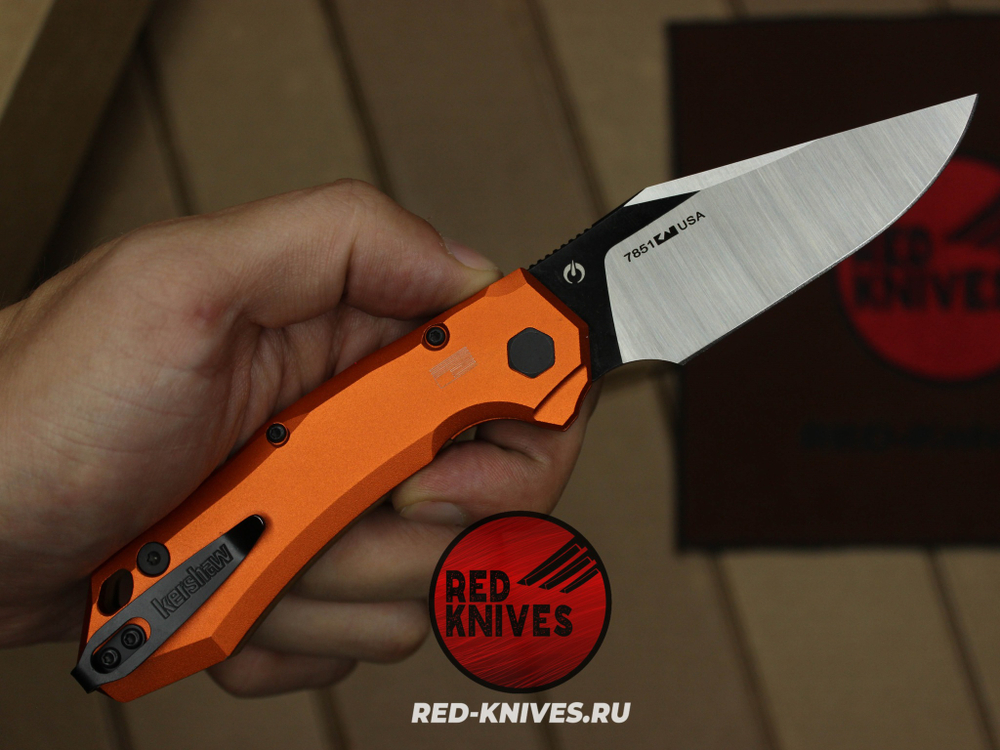 Нож Kershaw 7851 Launch 19 - оранж рук., + микарта RK/Н115