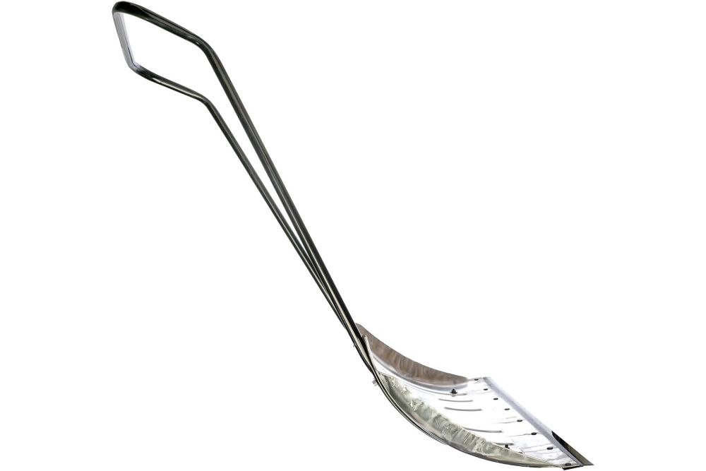 Движок для уборки снега алюминиевый, 750х420х1120 мм, усиленный, стальная рукоятка, Россия// Сибртех 61583