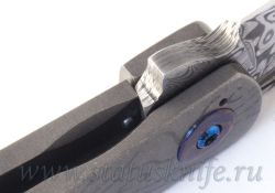 Нож Doc Shiffer Custom Damascus Topolineфотография - 7