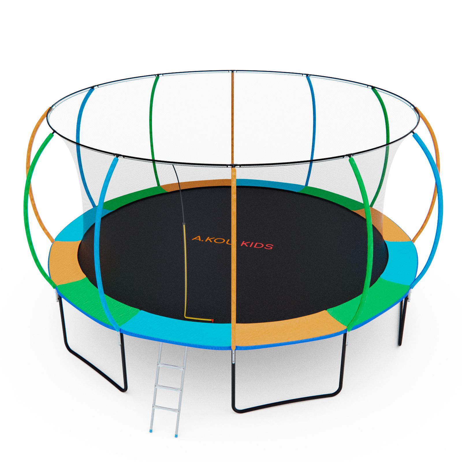 Батут с сеткой DFC A.KOU KIDS 16ft с лестницей (2 короба) фото №1