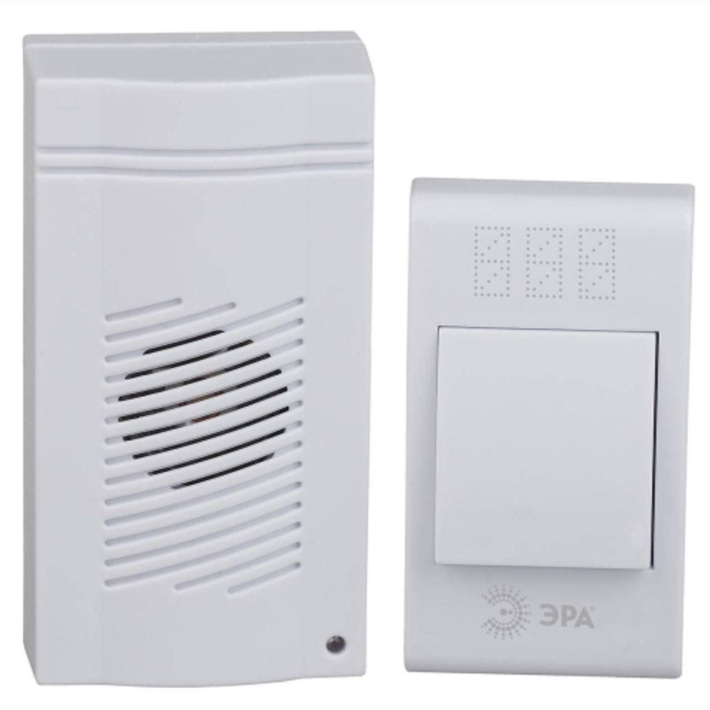 Звонок дверной ЭРА C51 беспроводной белый 32 мелодии в пакете