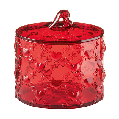 Конфетница love, ?11х10,7 см, акрил, красная