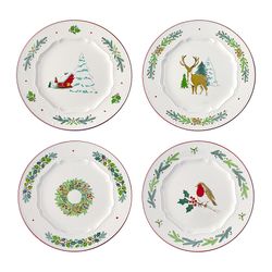 Набор из четырех тарелок Nordic winter из коллекции New Year Essential, Ø23 см