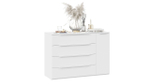 Комод для одежды с ящиками Белый Жемчуг/Белый софт 4 ящика 90х45х84 см
