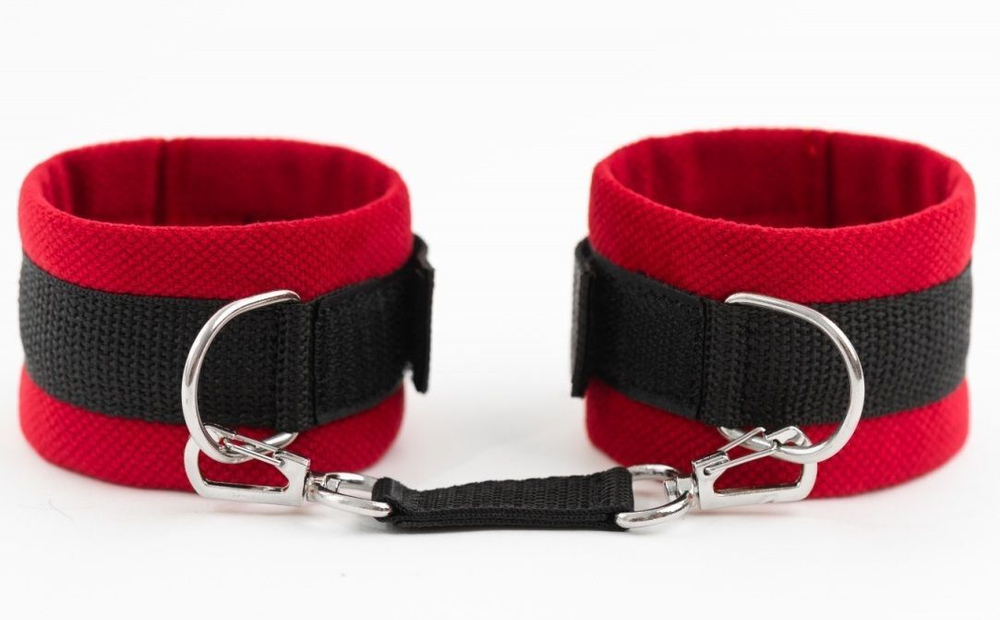 Красно-черные оковы My rules на сцепке (Цвет: красный с черным)