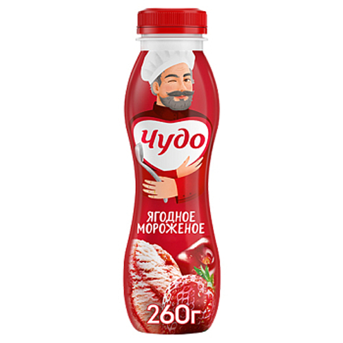 Йогурт пит Чудо Ягодн-Мороженое 1.9% 260гр