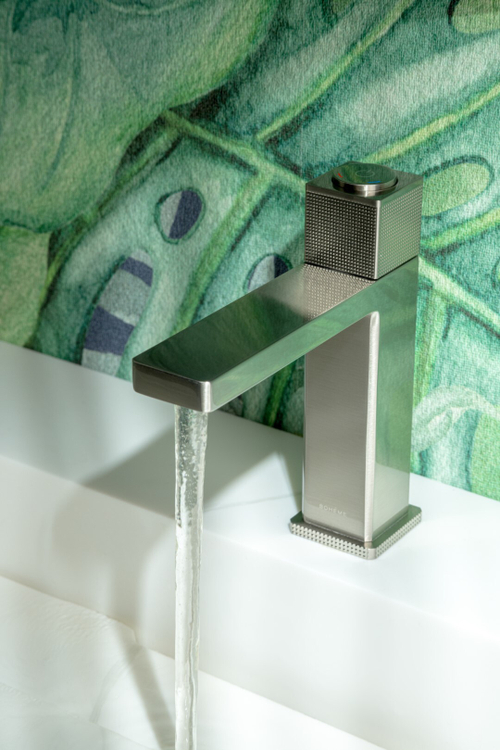 Boheme Смеситель автоматический для раковины QUAD Nikel Brush