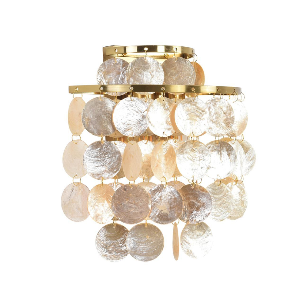 8386/2W MODERNI LN бронза/перламутровый, металл/ракушка Бра E14 2*40W 220V SHELLA