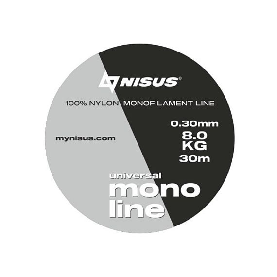 Леска MONOLINE Universal 0,30mm/30m Nylon Transparent Nisus (N-MU-030-30)