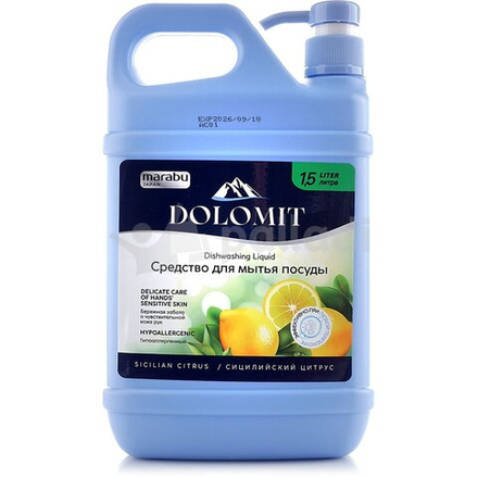 DOLOMIT 1.5л. "Сицилийский цитрус", средство для мыться посуды Япония
