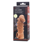 Телесная закрытая насадка 17,6см с шишечками Kokos Cock Sleeve 008 Size L
