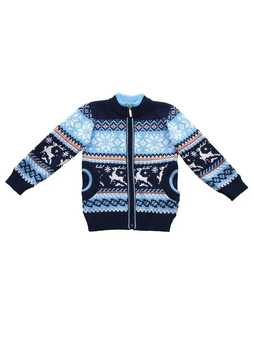 Кофта вязаная на молнии