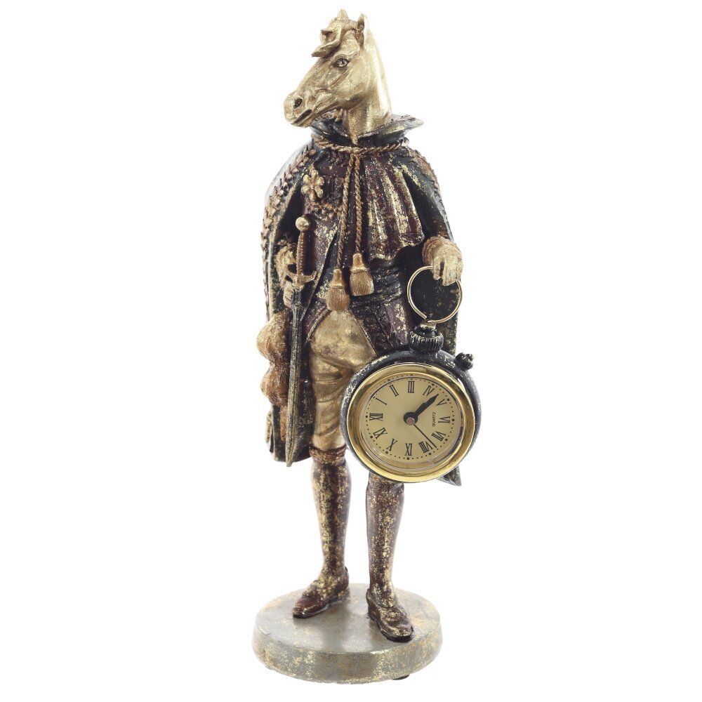 GAEM Фигурка декоративная "Лошадь" с часами D4см, (LR44x1), L12 W7,5 H24,5 см