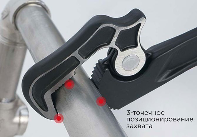 KING TONY (3616S-08P) Ключ трубный, самозажимной, 12-28 мм