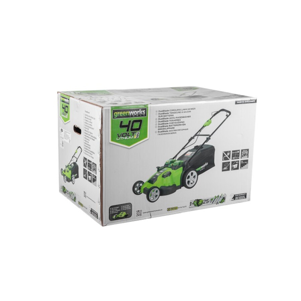 Газонокосилка аккумуляторная GREENWORKS TwinForce G40LM49DB 40В,49см,без АКБ и ЗУ (2500207)