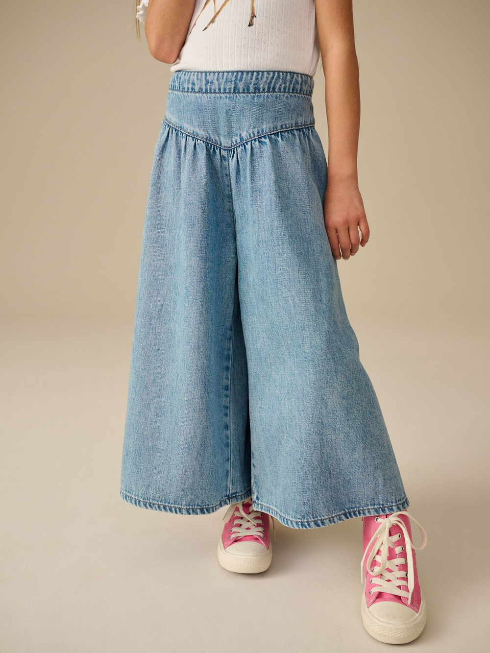 Джинсы широкие для девочки Next E41-667, Синий