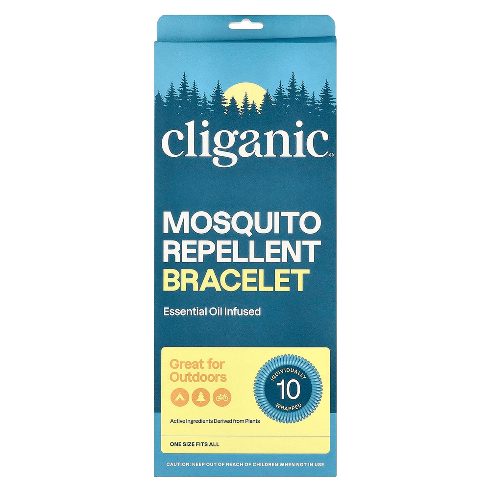 Cliganic, Браслет от комаров, 10 шт. В упаковке