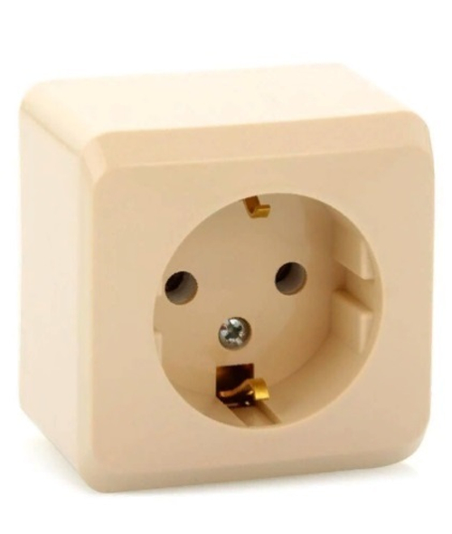 Розетка 1 м  ОУ с/з крем Этюд Schneider