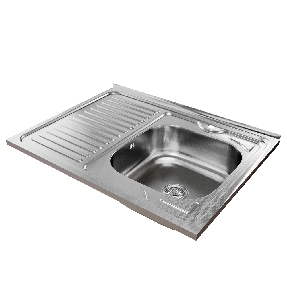 Мойка 80х60 (0,6) прав вып 3 1/2 MIXLINE 16см  с сифоном ДЕКОР