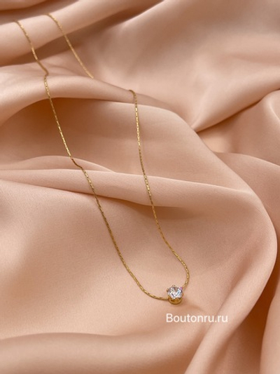 Цепочка (колье) золото с стразом