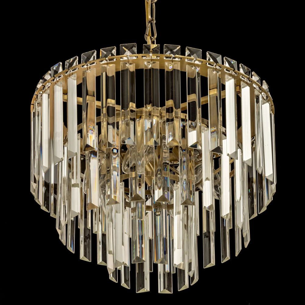 Citilux Фонда CL303163 Люстра хрустальная подвесная Бронза