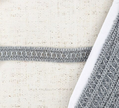 Тесьма с люрексом, ш. 2,5 см, серебро