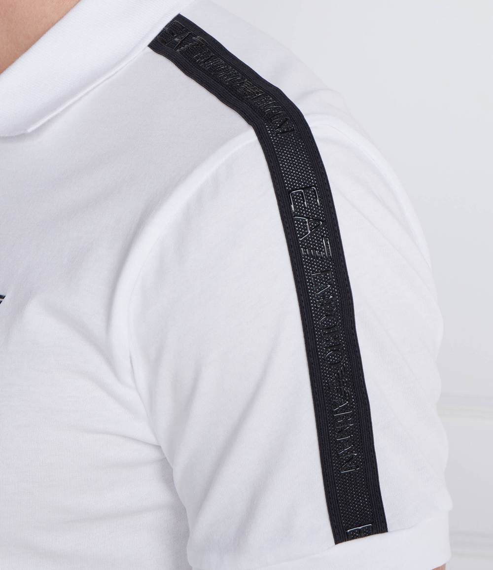 Поло EA7 - белый(3DPF23 PJ02Z)