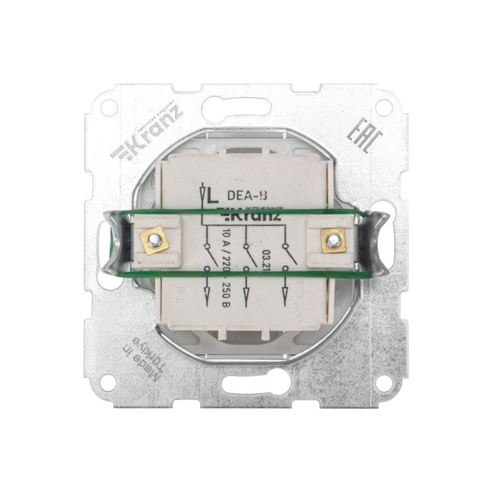 DEA Выключатель 3кл с/у 10А мех. Бел KRANZ